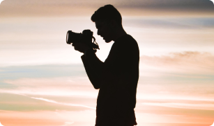 Photographer with camera