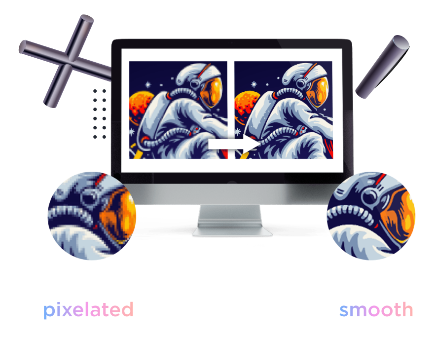 Comparison of vector and raster images